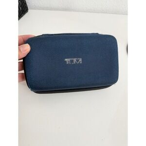 Tumi Delta Airlines Amenity Kit Case Navy Blue Ballistic Nylon Travel Pouch
